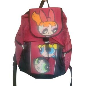 Vintage 2000 The Powerpuff Girls Backpack Cartoon Network Rare Kids Bag Blossom